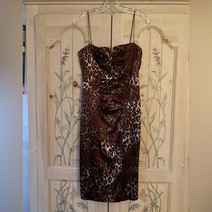 Sexy! Nicole Miller Collection Animal Print Cocktail Dress